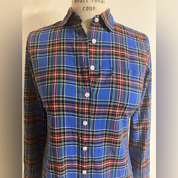 J.Crew Plaid Button Down Shirt Size XS - Picture 3 of 8